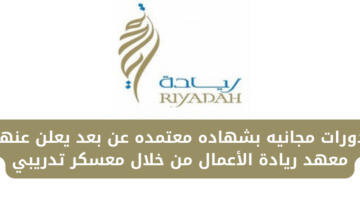 دورات مجانيه بشهاده معتمده عن بعد يعلن عنها معهد ريادة الأعمال من خلال معسكر تدريبي