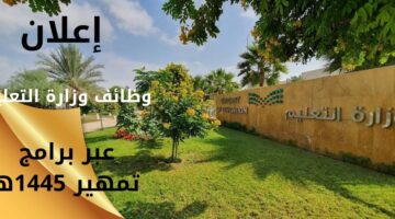 وظائف وزارة التعليم عبر برنامج تمهير لحملة البكالوريوس والدبلوم 1445ه‍